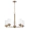 Nuvo Intersection 5-Light Chandelier - Burnished Brass with Clear Glass 60/7535 - alternate 1